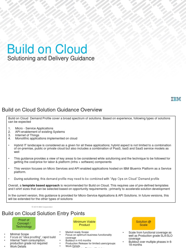 Build On Cloud - Solution and Delivery Guidance | PDF | Cloud Computing ...