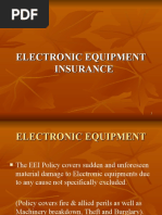 ELECTRONIC EQUIPMENT INSURANCE Presentation