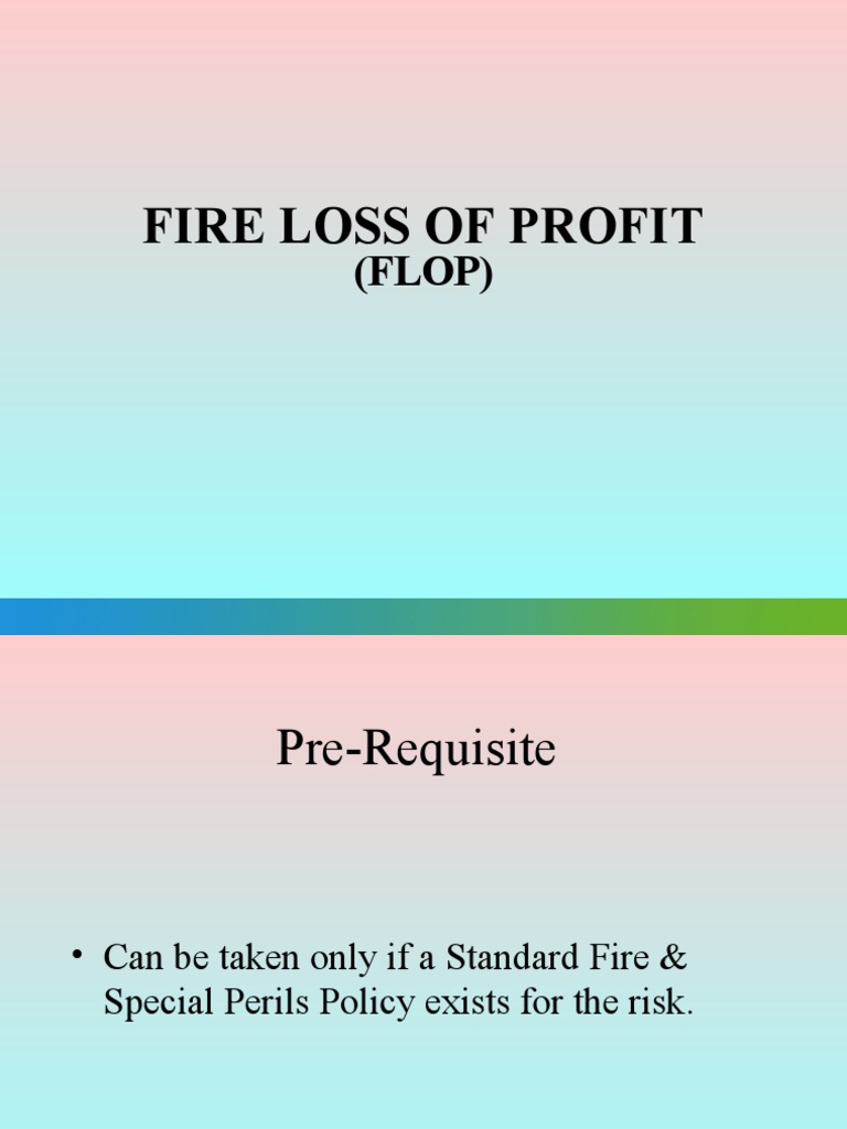 Fire Loss of Profit (FLOP) PDF