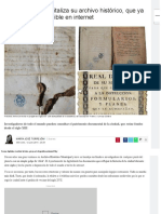 El Archivo Municipal de Cáceres Digitaliza Su Fondo Histórico Que Ya Está Disponible en Internet (12/7/2017)