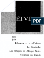 1969 Lhomme Interrogé Par La Télévision D.vassE Etudes Juin