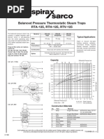 Balanced Pressure Thermostatic Steam Trap RTA-125 RTH-125 RTV - Technical Information