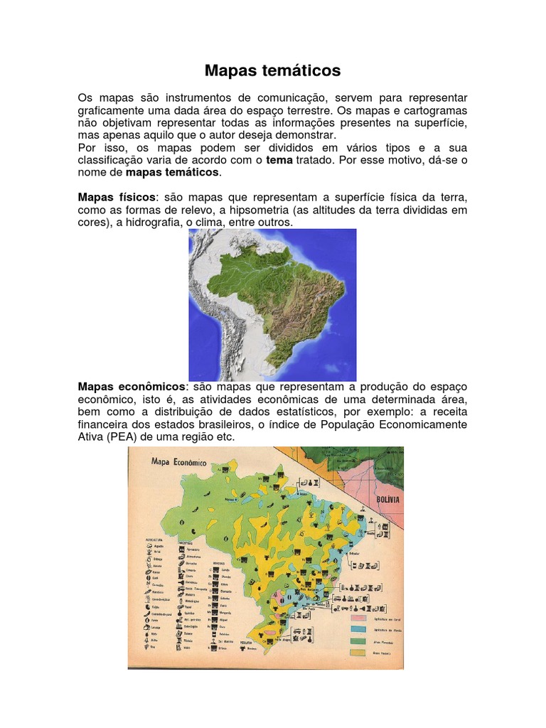 Tipos de Mapas Temáticos e Suas Funções | PDF
