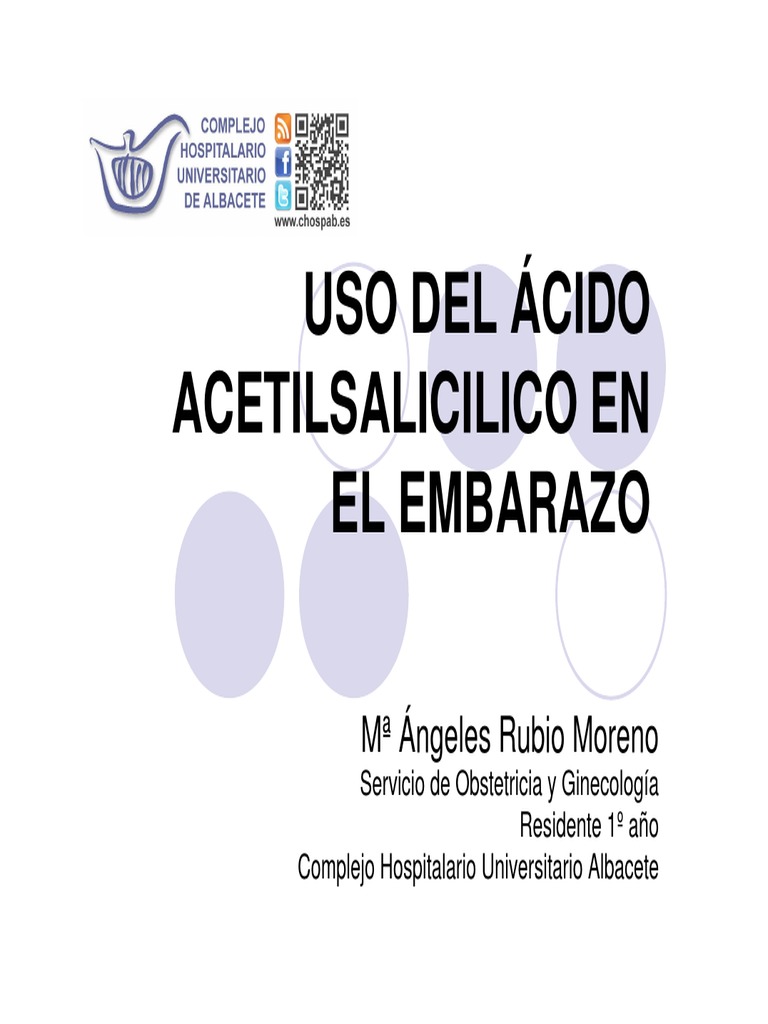 Uso De Acido Acetilsalicilico En Embarazo