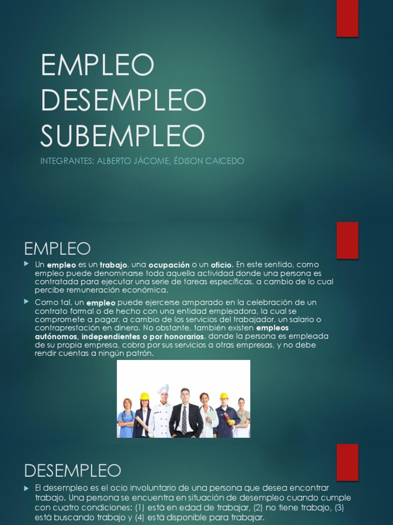 Empleo Desempleo Subempleo | PDF | Pobreza | Pobreza e indigencia