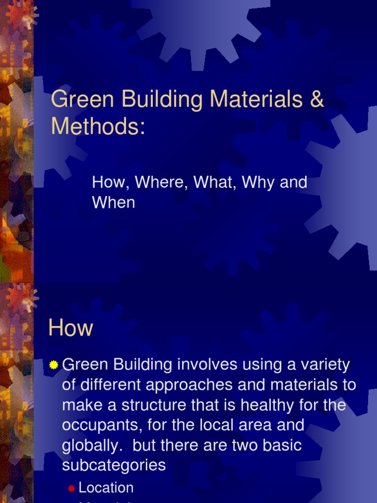 Green Building Materials & Methods | PDF
