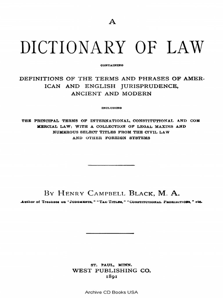 Black's Law Dictionary 1 Intestacy English Law
