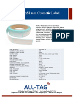 ALL-TAG 15x52 MM Cosmetic Label: 1155 Broken Sound Parkway NW, Unit E - Boca Raton, Florida 33487 USA