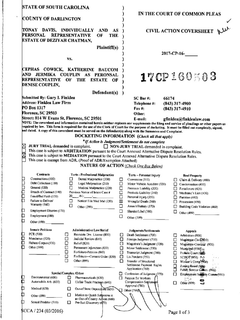 Wrongful Death Lawsuit Pdf