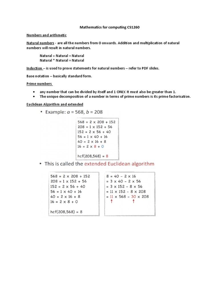 CS1260: Mathematics for Computing Basics | PDF | Career & Growth | Self ...