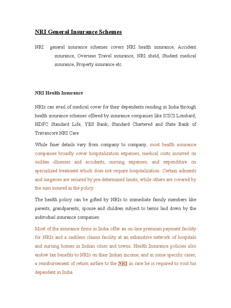 Nri General Insurance Schemes Home Insurance Insurance