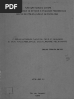Sá, C. P. (1985). O Behaviorismo Radical de Skinner e Sua Aplicabilidade Socialmente Relevante