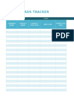 Sales Leads Tracker Template