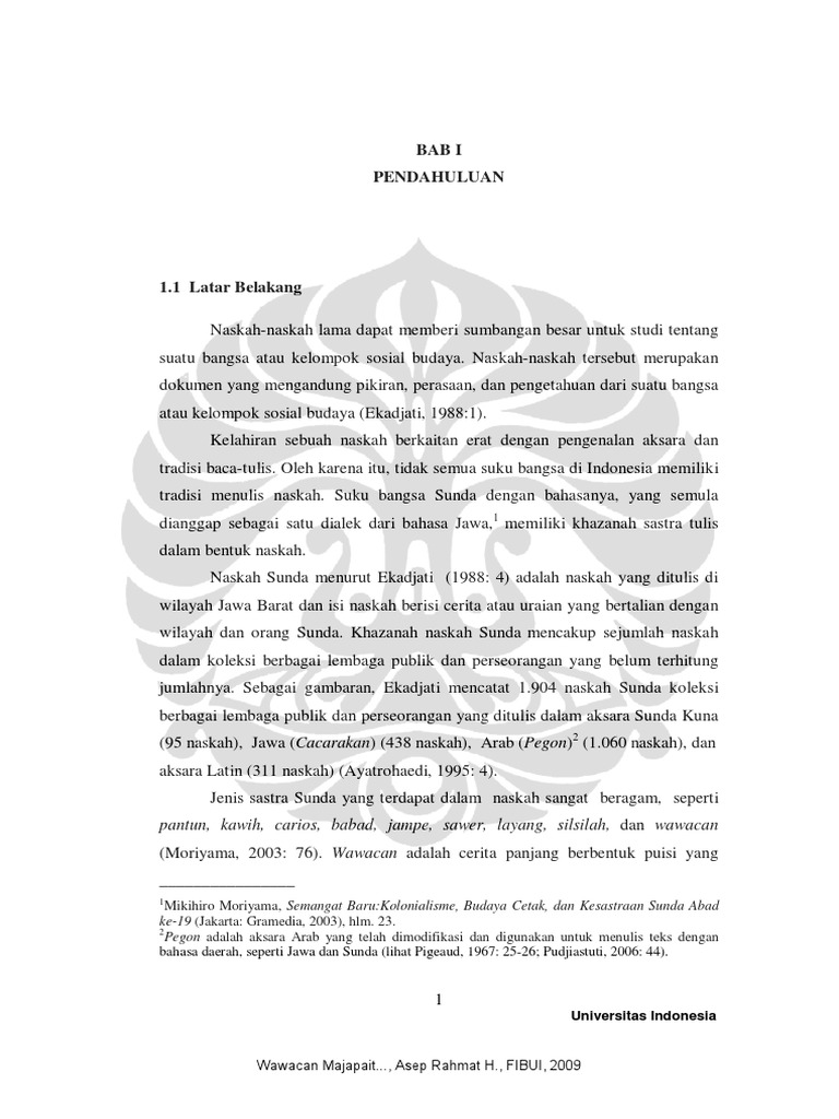 Wawacan Majapait Pendahuluan