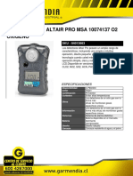 Detector Gas Altair Pro Msa 10074137 O2 Oxigeno