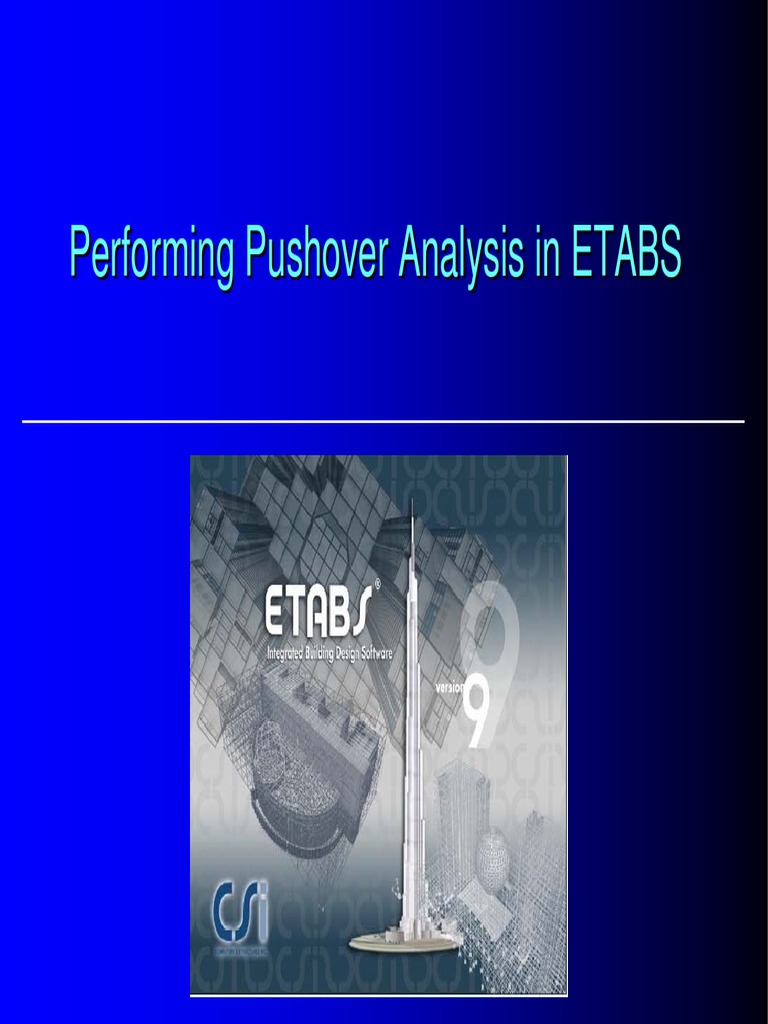 Performing Pushover Analysis in Etabs | PDF | Earthquakes | Mechanics