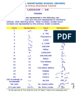 Free Online Shorthand Tutorial Tutorial: Lesson - 26