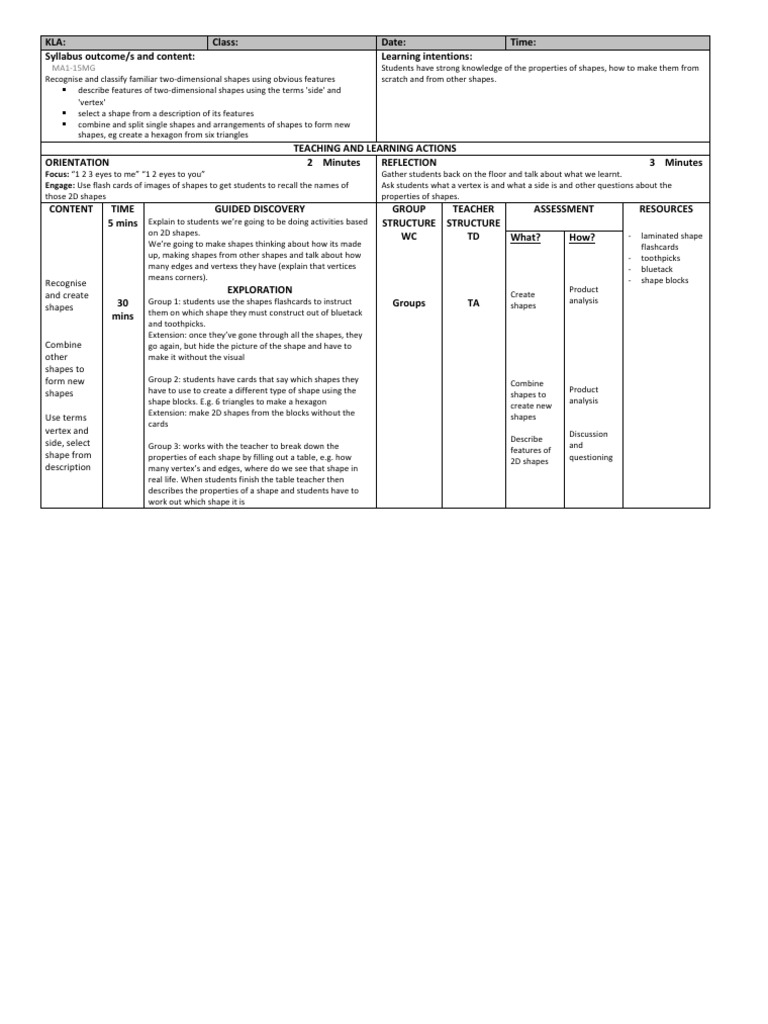 math shapes lesson 23 6 | Shape | Education Theory | Free 30-day Trial