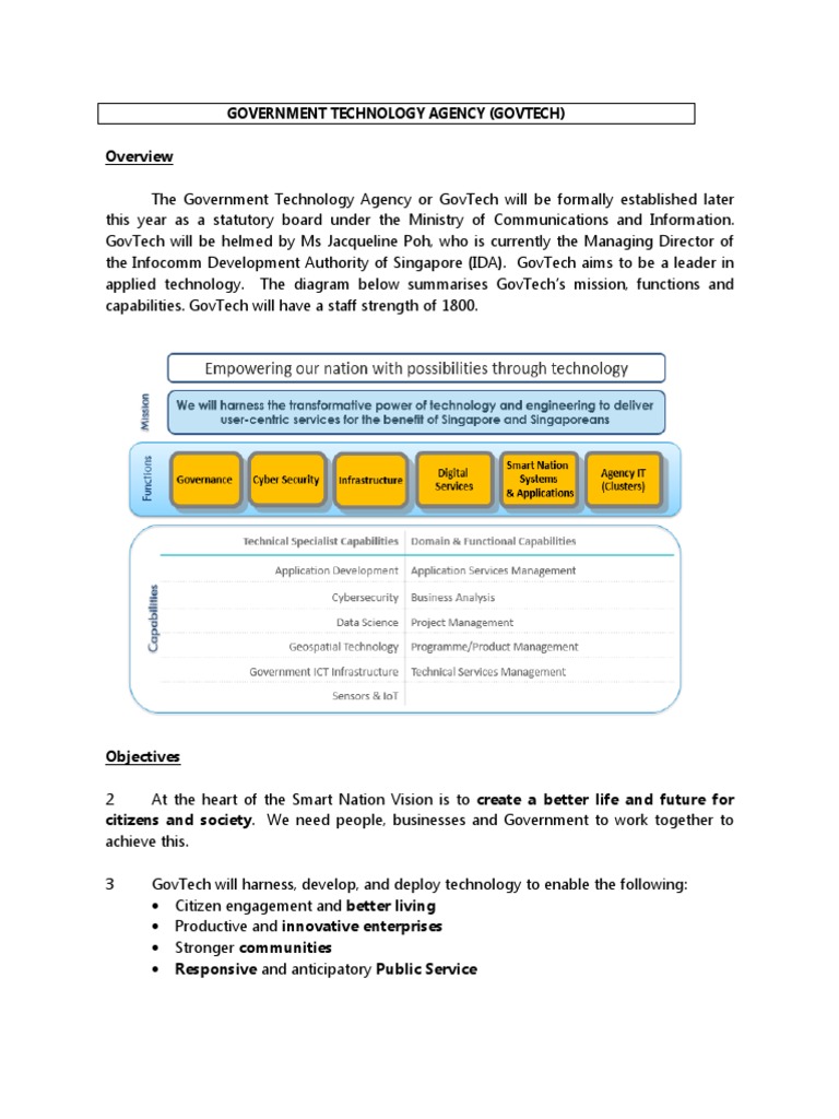GovTech Organization Overview and Structure | PDF | Internet Of Things ...
