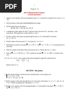 CBSE XII HOTS Three Dimensional Geometry Chapter 11