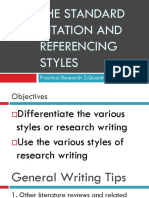 The Standard Citation and Referencing Styles