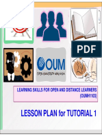 Lesson Plan For Tutorial 1 OUMH1103khvbkhv