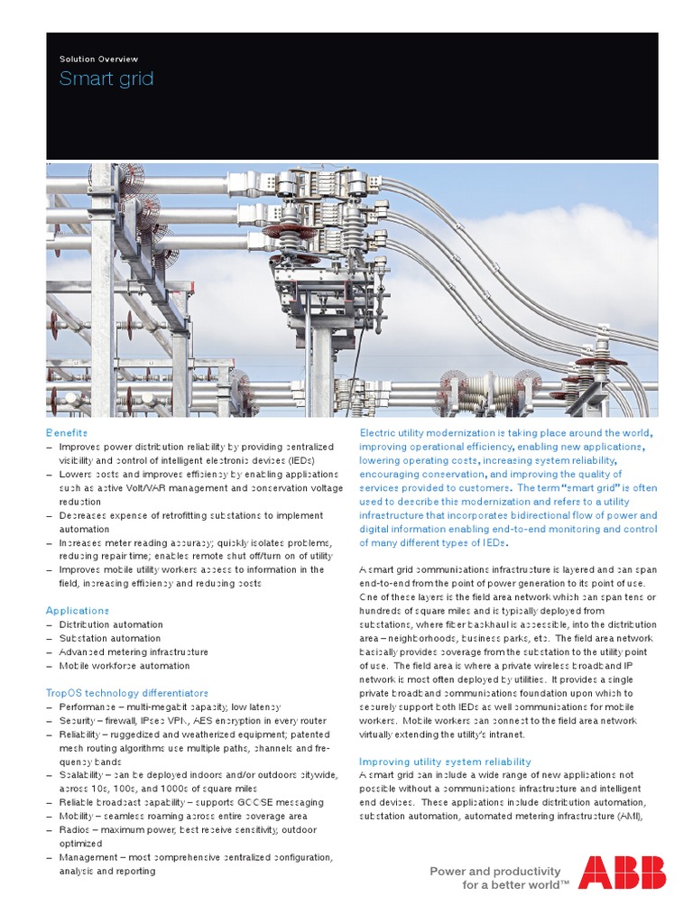 Smart Grid Solution Overview | PDF | Smart Grid | Electrical Grid