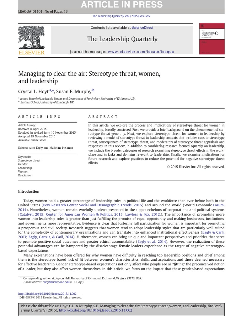 Stereotype threat quizlet picture