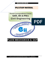 Gate Ies Postal Studymaterial for Fluid Mechanics OCF Civil