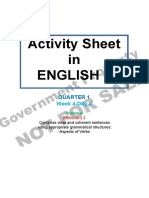 Activity Sheet English 6 Quarter 1 Week 4 Day 4