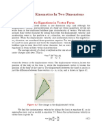 Chapter 4 Kinematics in Two Dimensions: 4.1 The Kinematic Equations in Vector Form