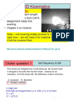 2D Kinematics: Announcements