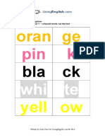 Colour Word Jigsaws