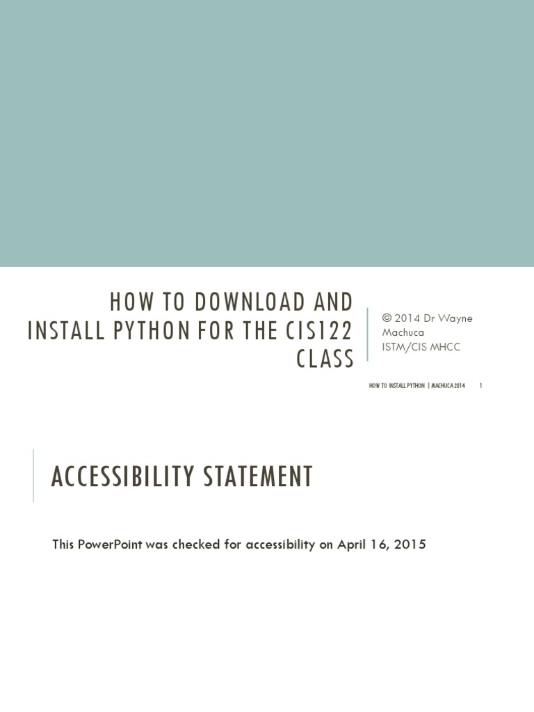 How To Download and Install Python | PDF | Python (Programming Language ...