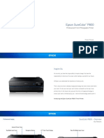 Epson SureColor P800 A2 Inkjet ProPhoto Printer Datasheet