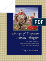 Cary Nederman Lineages of European Political Thought Explorations Along The Medieval Modern Divide From John of Salisbury To Hegel