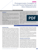 Photogrammetric Correlation of Face With Frontal Radiographs and Direct Measurements