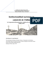 Institucionalidad Nacional y La Catástrofe de Chillán