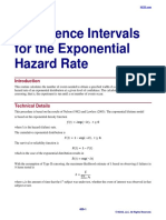 Confidence Intervals For The Exponential Hazard Rate
