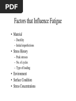 Factors That Influence Fatigue: - Material