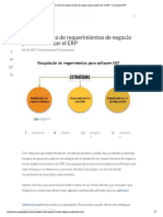 Levantamiento de Requerimientos de Negocio para Customizar El ERP