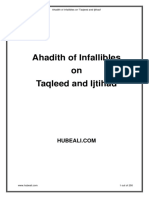 Ahadith of Infallibles On Taqleed and Ijtihad PDF