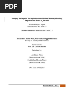 Research Proposal:Studying The Impulse Buying Behaviour of Urban Women in Leading Departmental Stores of Karachi