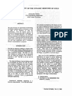 The Assessment of The Dynamic Response of Soils: Alemayehu Teferra Civil Engineering Department Addis Ababa University