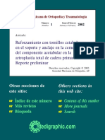 Reforzamiento Con Tornillos Cetabulares en El Soporte y Anclaje en La Cementación Del Componente Acetabular en La Artroplastía Total de Cadera Primaria. Reporte Preliminar