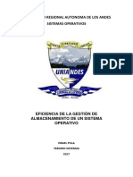 Eficiencia de Almacenamiento