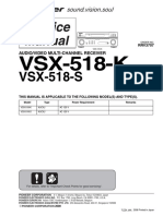 Pioneer VSX 518 K S Rrv3707 SM