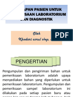 Persiapan Pasien Untuk Pemeriksaan Lab