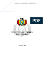 Constitución Política Del Estado Plurinacional de Bolivia