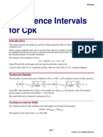 Confidence Intervals For CPK